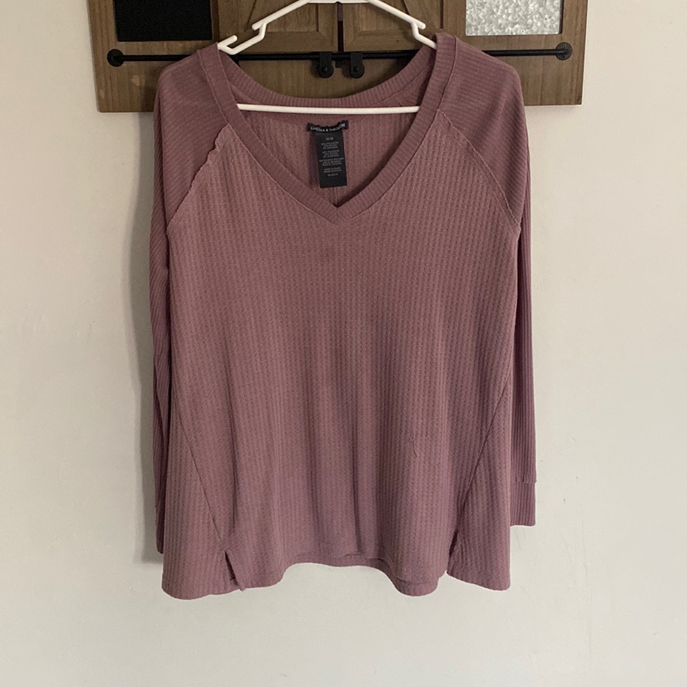 Waffle knit shirt